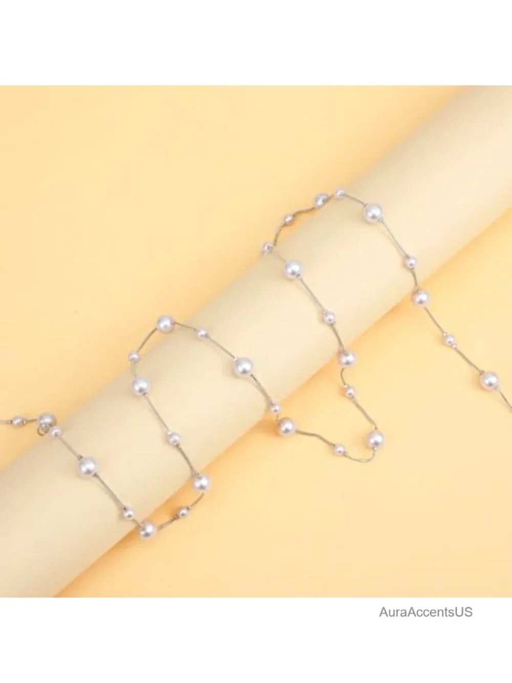 Pearl Waist Chain Belt - Adjustable Stainless Steel